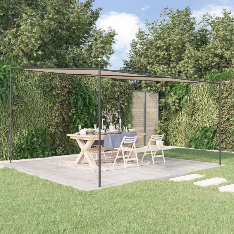 Gazebo Beige 4x4 m 180 g/m² Fabric and Steel