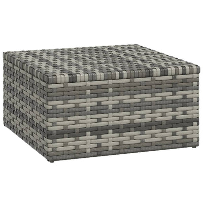 3 Piece Garden Lounge Set with Cushions Grey Poly Rattan