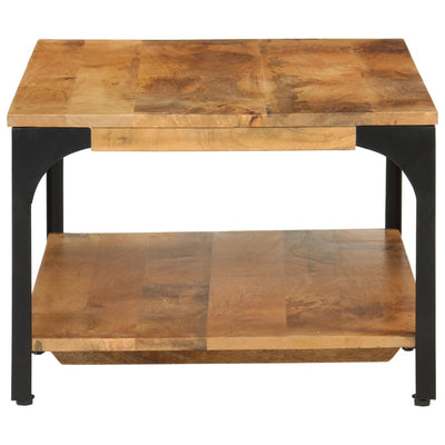 2-Layer Coffee Table 100x55x38 cm Solid Wood Mango and Steel