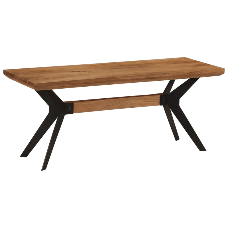 Dining Bench 110x40x46 cm Solid Wood Acacia and Steel