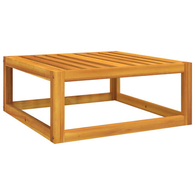 Garden Footrest with Taupe Cushion Solid Wood Acacia