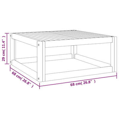 Coffee Table 68x68x29 cm Solid Acacia Wood