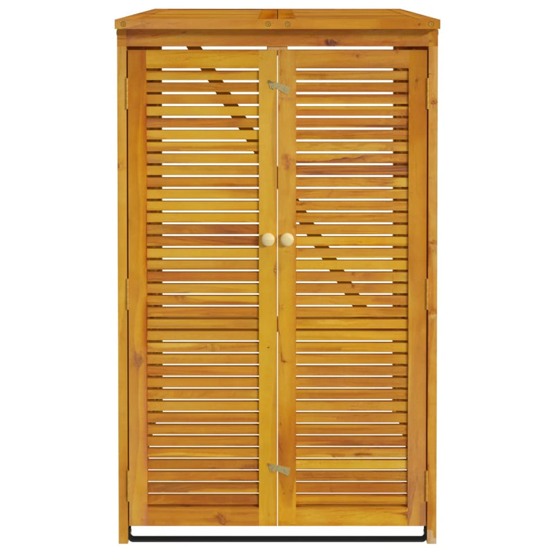 Single Garbage Bin Shed 70x89x117 cm Solid Wood Acacia