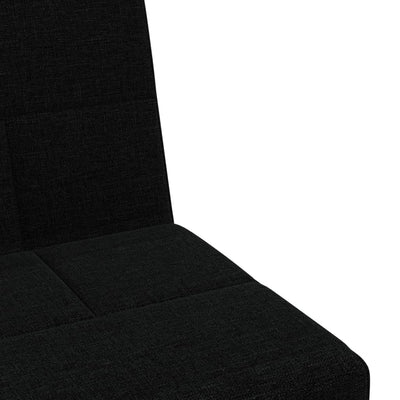 Sofa Bed with Cup Holders Black Fabric