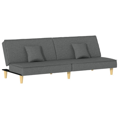 Sofa Bed Dark Grey Fabric