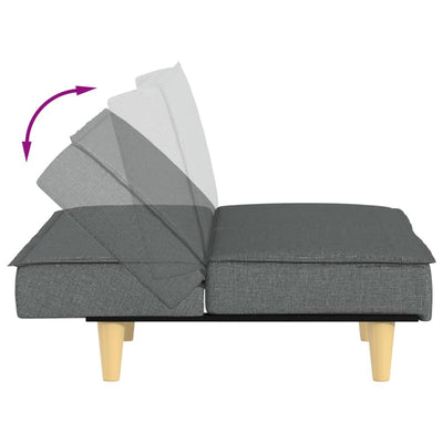 Sofa Bed Dark Grey Fabric