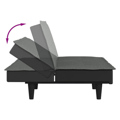 Sofa Bed Dark Grey Fabric