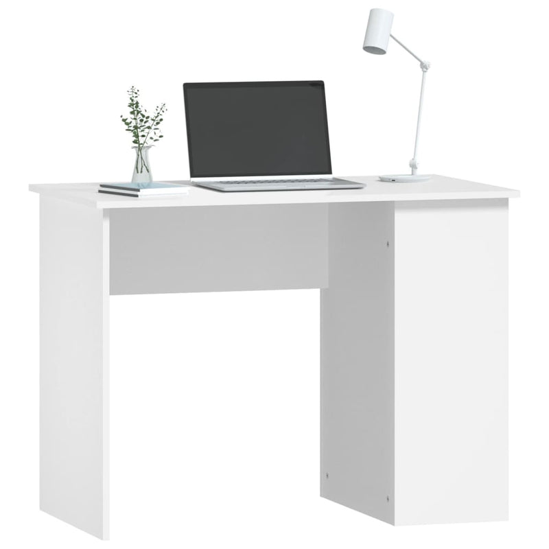 Desk White 100x55x75 cm Engineered Wood