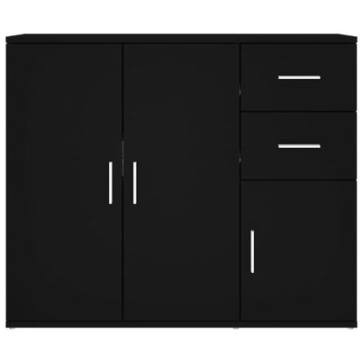 Sideboard Black 91x29.5x75 cm Engineered Wood