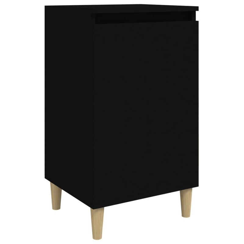 Bedside Cabinet Black 40x35x70 cm Engineered Wood