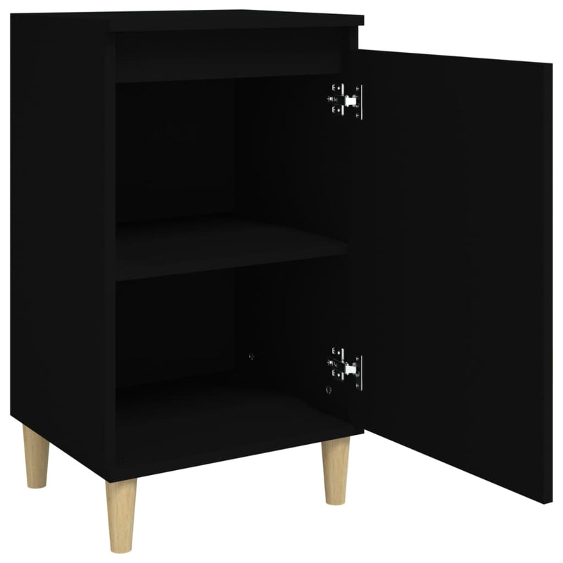 Bedside Cabinet Black 40x35x70 cm Engineered Wood