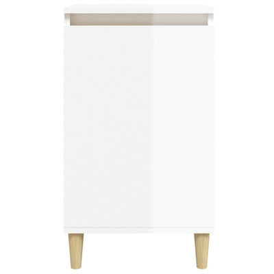 Bedside Cabinet High Gloss White 40x35x70 cm Engineered Wood