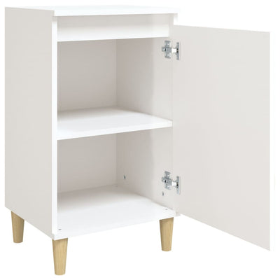 Bedside Cabinet High Gloss White 40x35x70 cm Engineered Wood