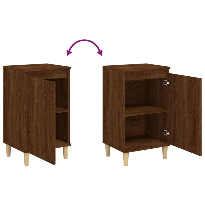 Bedside Cabinets 2 pcs Brown Oak 40x35x70 cm Engineered Wood