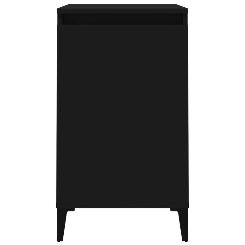 Bedside Cabinet Black 40x35x70 cm Engineered Wood