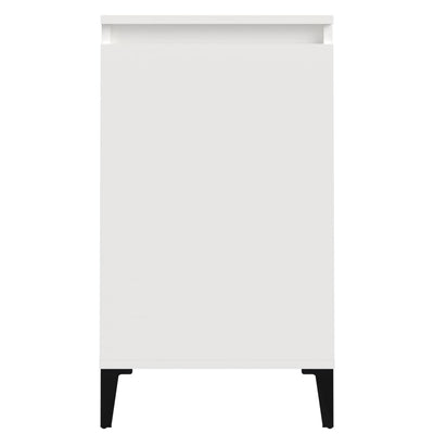 Bedside Cabinet High Gloss White 40x35x70 cm Engineered Wood