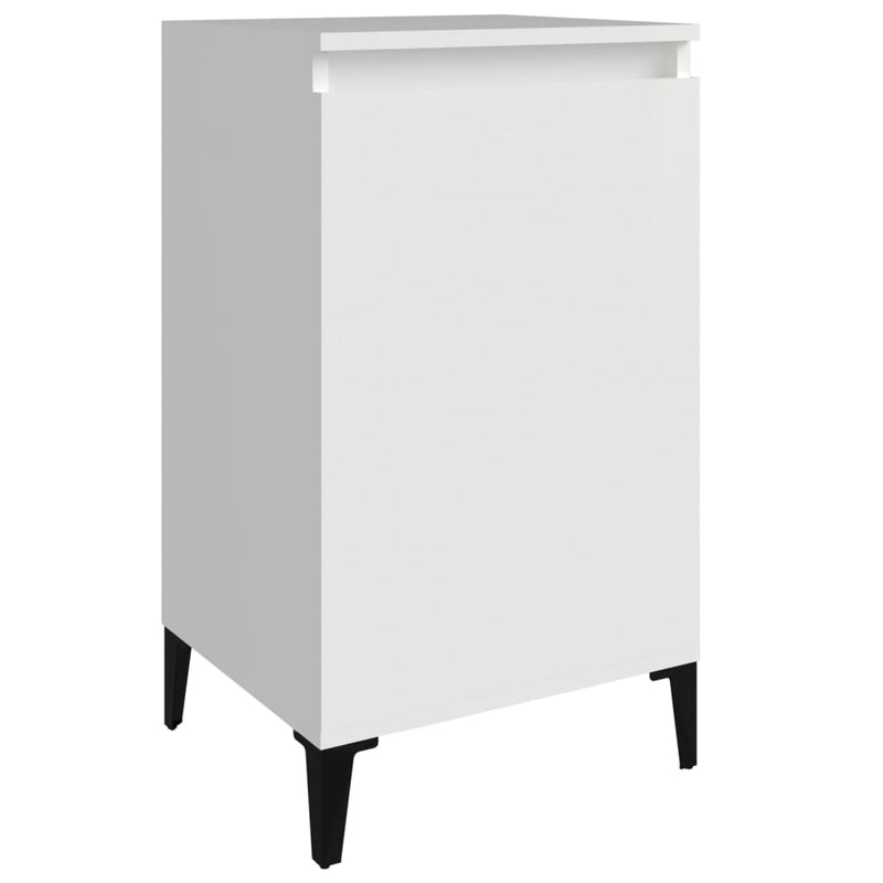 Bedside Cabinets 2 pcs High Gloss White 40x35x70cm Engineered Wood