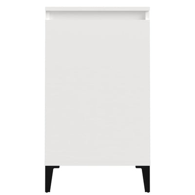 Bedside Cabinets 2 pcs High Gloss White 40x35x70cm Engineered Wood