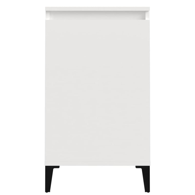 Bedside Cabinets 2 pcs High Gloss White 40x35x70cm Engineered Wood