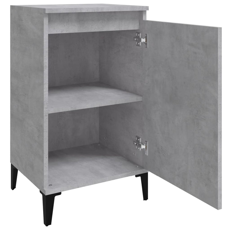 Bedside Cabinet Concrete Grey 40x35x70 cm Engineered Wood