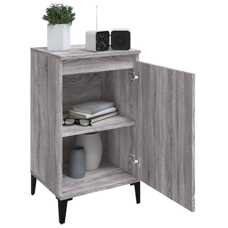 Bedside Cabinet Grey Sonoma 40x35x70 cm Engineered Wood