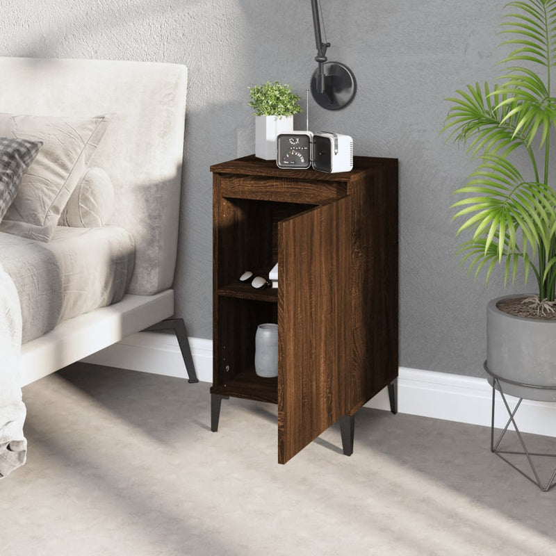 Bedside Cabinets 2 pcs Brown Oak 40x35x70 cm Engineered Wood