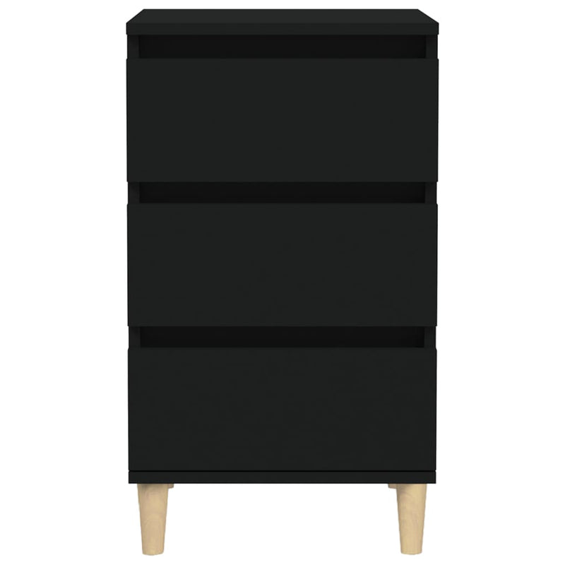 Bedside Cabinet Black 40x35x70 cm Engineered Wood