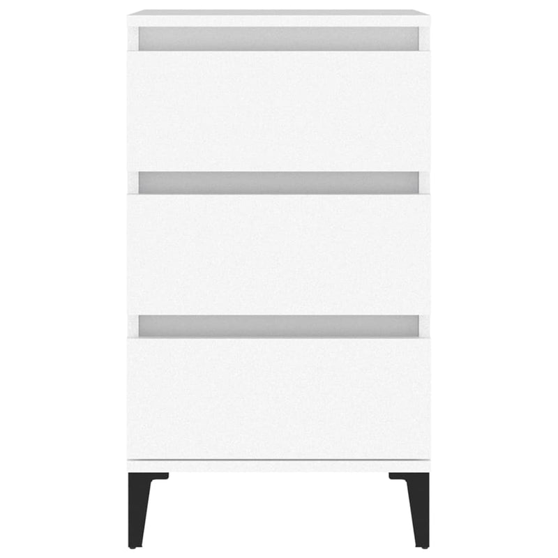 Bedside Cabinet White 40x35x70 cm Engineered Wood