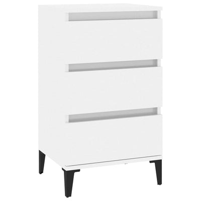 Bedside Cabinet High Gloss White 40x35x70 cm Engineered Wood