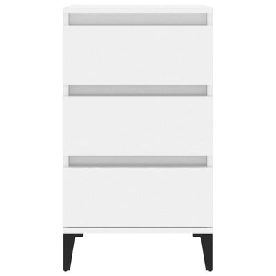 Bedside Cabinet High Gloss White 40x35x70 cm Engineered Wood