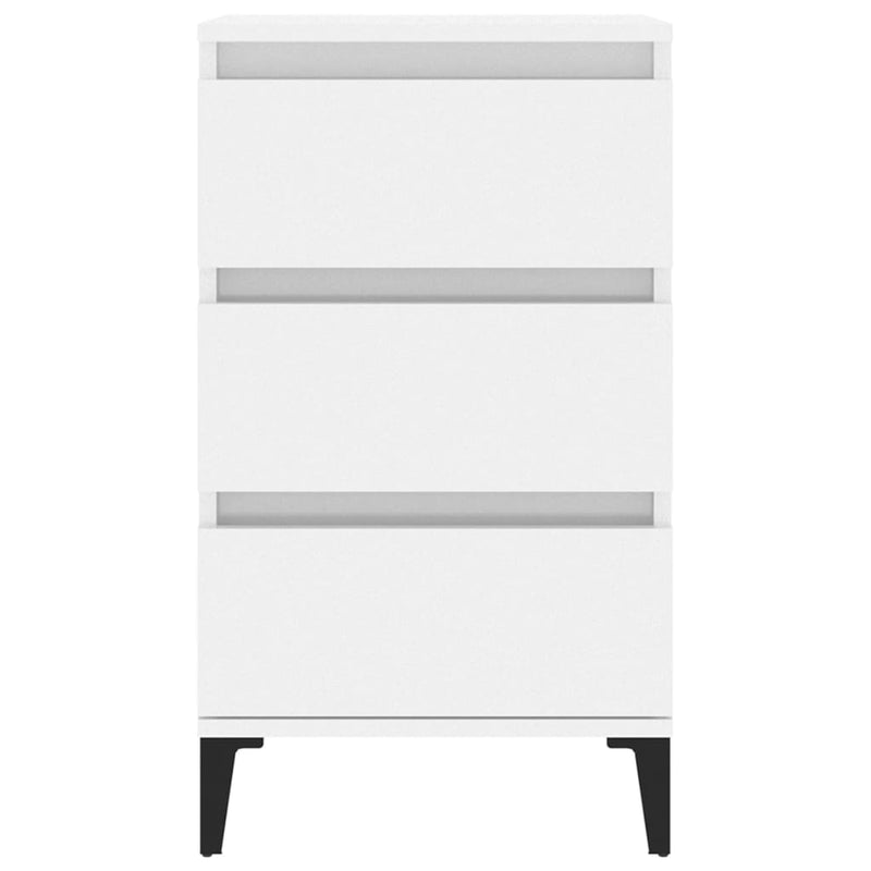 Bedside Cabinet High Gloss White 40x35x70 cm Engineered Wood