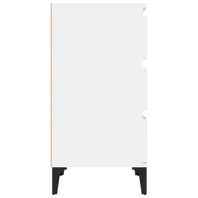 Bedside Cabinet High Gloss White 40x35x70 cm Engineered Wood