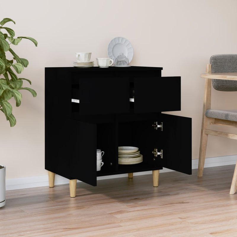 Sideboard Black 60x35x70 cm Engineered Wood