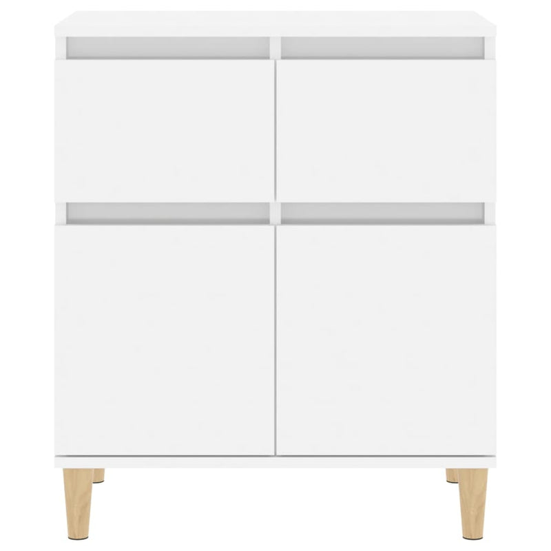 Sideboard High Gloss White 60x35x70 cm Engineered Wood