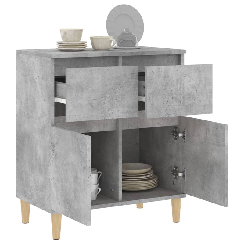 Sideboard Concrete Grey 60x35x70 cm Engineered Wood