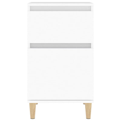 Bedside Cabinet White 40x35x70 cm