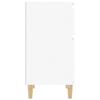 Bedside Cabinet White 40x35x70 cm