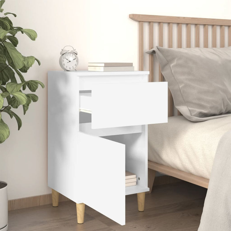 Bedside Cabinets 2 pcs White 40x35x70 cm