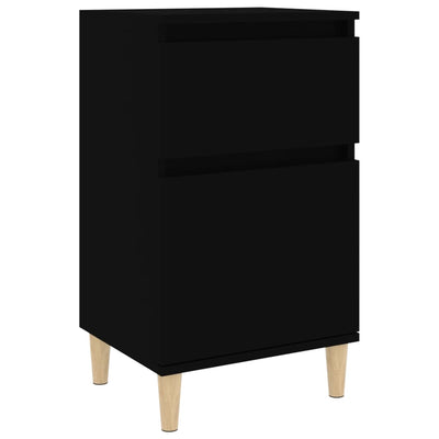 Bedside Cabinet Black 40x35x70 cm