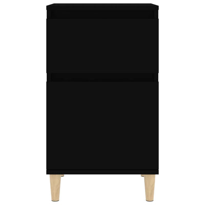 Bedside Cabinet Black 40x35x70 cm