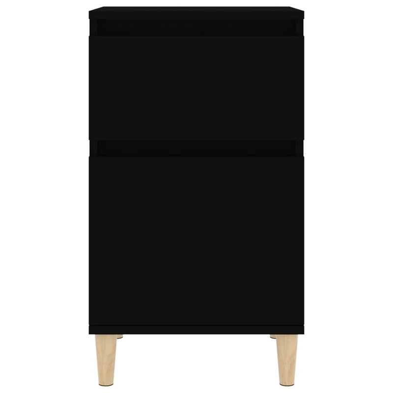 Bedside Cabinet Black 40x35x70 cm