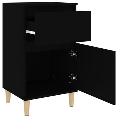 Bedside Cabinet Black 40x35x70 cm