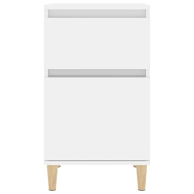 Bedside Cabinets 2 pcs High Gloss White 40x35x70 cm