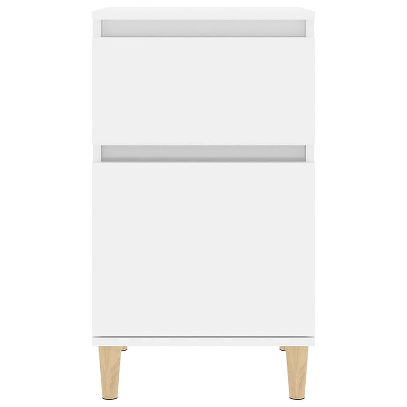 Bedside Cabinets 2 pcs High Gloss White 40x35x70 cm