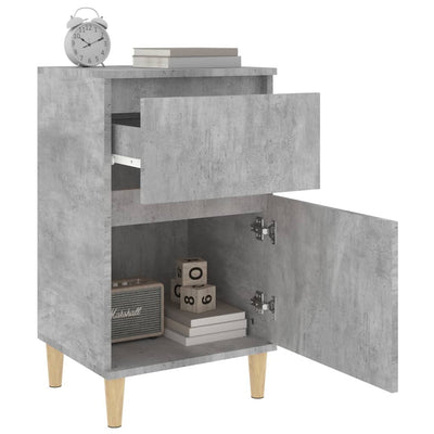 Bedside Cabinet Concrete Grey 40x35x70 cm