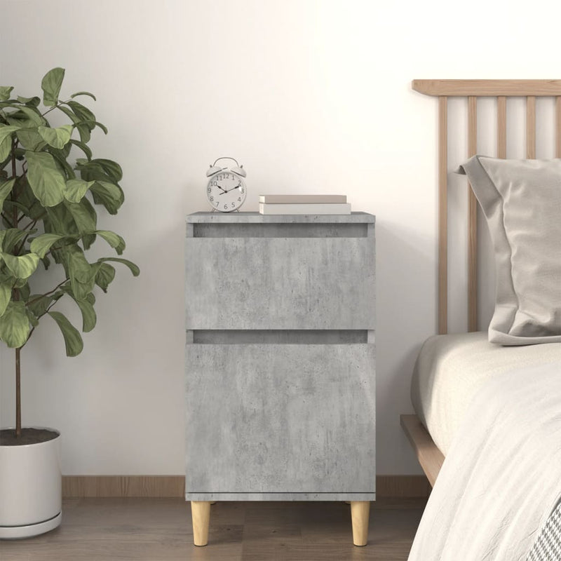 Bedside Cabinet Concrete Grey 40x35x70 cm