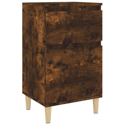 Bedside Cabinet Smoked Oak 40x35x70 cm