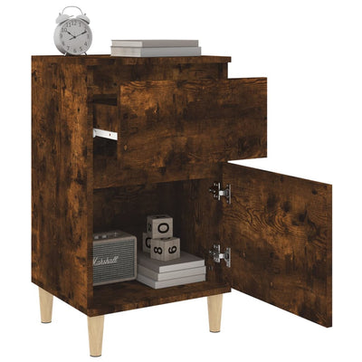 Bedside Cabinet Smoked Oak 40x35x70 cm