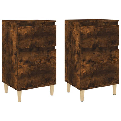 Bedside Cabinets 2 pcs Smoked Oak 40x35x70 cm