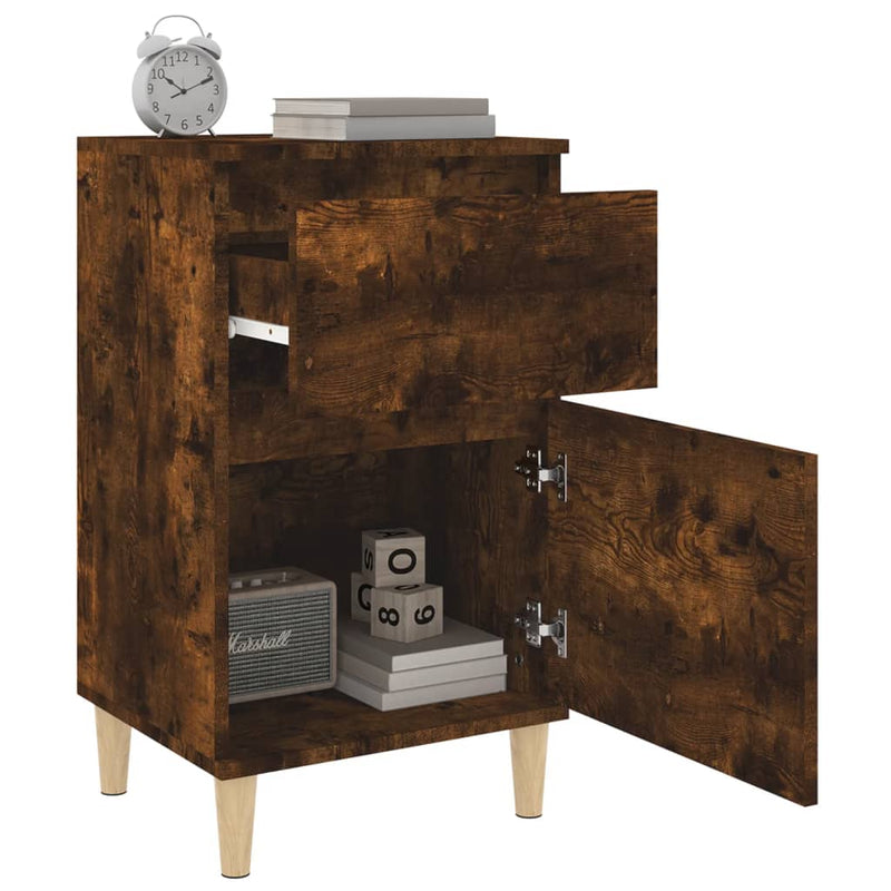 Bedside Cabinets 2 pcs Smoked Oak 40x35x70 cm